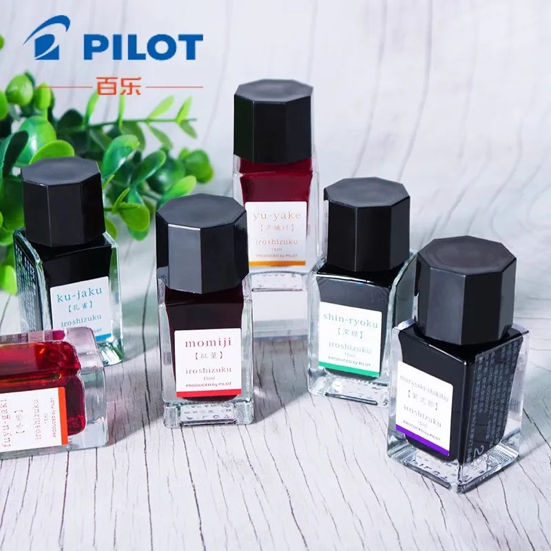 Ink for Fountain Pen 15ml Water-based Dye Color Bottle Ink Writing Materials Stationery Office Supplies PILOT