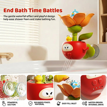 Cute Sprinkler Flower Bath Toy for Toddlers, Interactive Watering Flowering Toy Water Play Water with Suction Cup in Bathtub