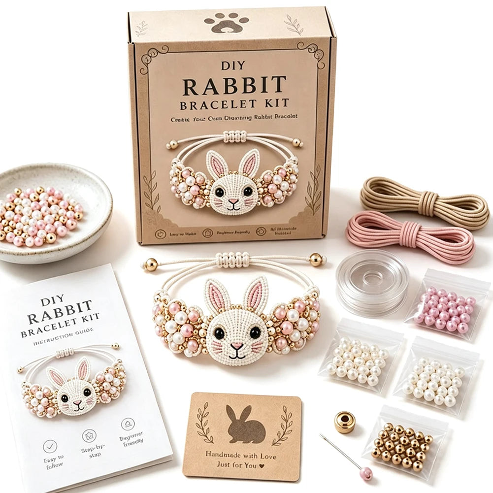 DIY Beaded Bracelet Making Kit,All in 1 Jewelry Making Set Beginner-Friendly Beaded Animal Making Kits,(Non Finished Products)