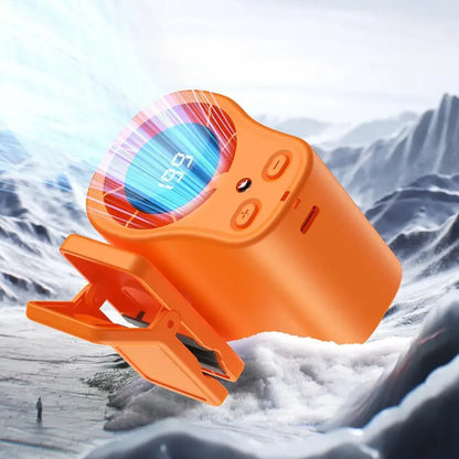 360 Rotatable Semiconductor Cooling Fan USB Rechargeable Clip Fan Quiet Design with LED Screen for Car & Camping