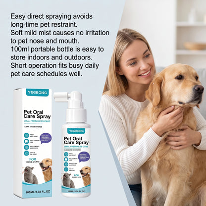 Pet Oral Care Spray Teeth Cleaning Freshing Breath Remove Plaque Tartar Bad Breath Protect Gum No Brushing Pet Dental Care Spray