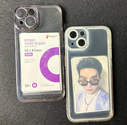 50-600Pcs Binder Photocard Transparent Kpop Idol Card Protective Sleeve Film Poker Protector Game Photos Holder Popcorn Sleeves