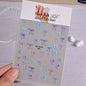 1pcs 5D White Lace Bowknot Nail Art Sticker Sweet Pearl  Bow Ribbon Self-Adhesive Nail Slider DIY Luxury Nail Decorations Decals