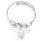 New Trendy Rhinestones Dragonfly Crystal Beaded Pendant Bracelet Stainless Steel 4 Colors Closure Bangles Women Bracelet Jewelry