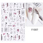 1PCS Marbled Nail Sticker 3D Abstract Lines Sticker Nail Art Supplies Nail Decals Y2K Laser Butterfly Ladies Nail Art Decoration