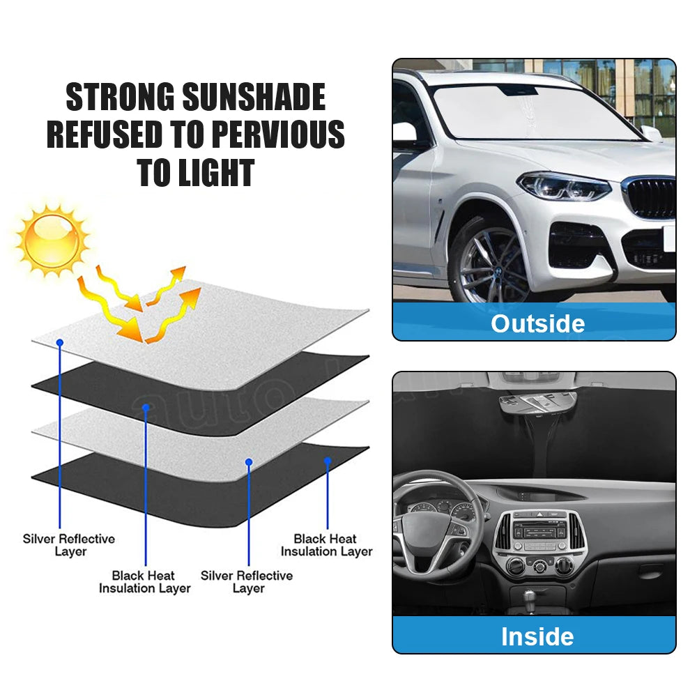 For Audi A6 A7 A8 Q3 A5 A7 A8 Car Windshield Sunshade Cover Front Window Sun Shade Visor Auto Interior UV Protection