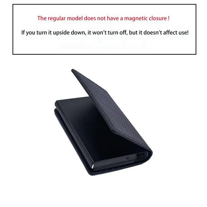 Anti Theft RFID Blocking Credit Card Holder Minimalist Slim Wallet Leather Card Case For Men Women Gift ID Badge