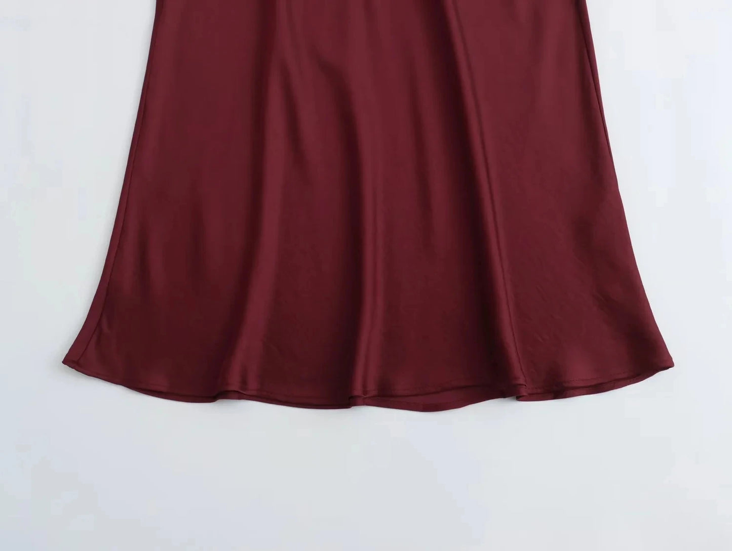KONDALA Vintage Satin Solid Long Skirts Women High Waist Elastic Silky Skirts Fashion 2025 Spring Elegant Straight Skirts