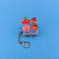 Keycap Keychain Mobile Phone Pendant Fruit Kawaii Keyring Fingertip Decompression Novelty Pop Fidget Toy Valentine Holiday Gift