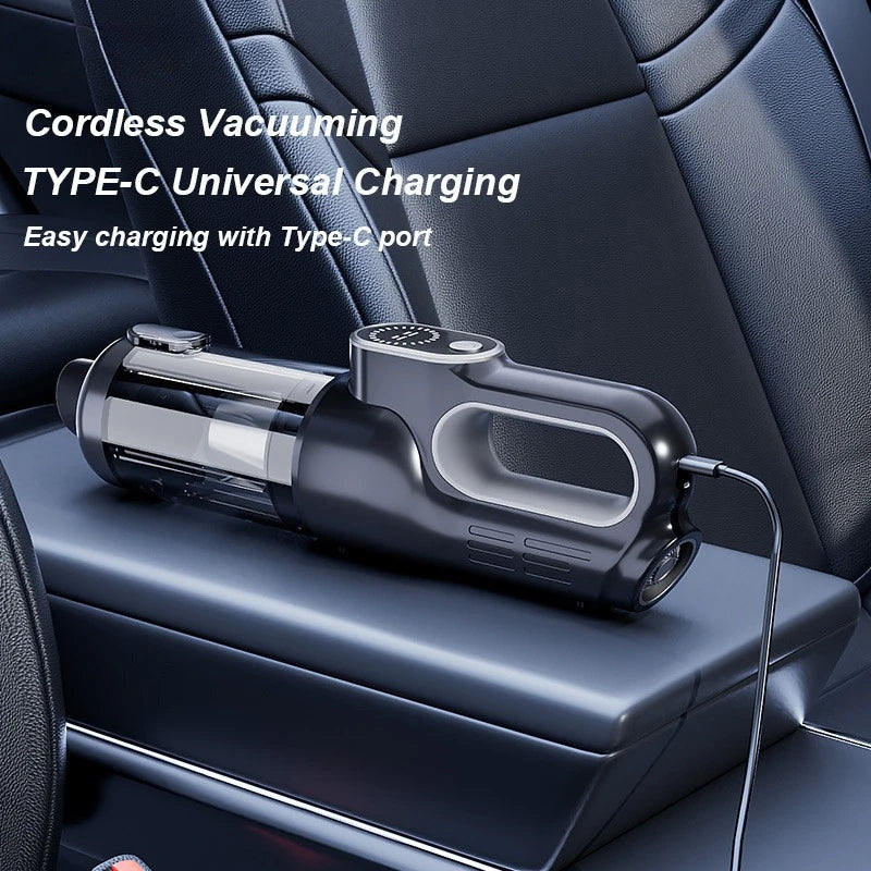 Brushless handheld vacuum cleaner, cordless, high suction, portable vacuum cleaner for home and car, Mini, rechargeable, with LED car cleaning.