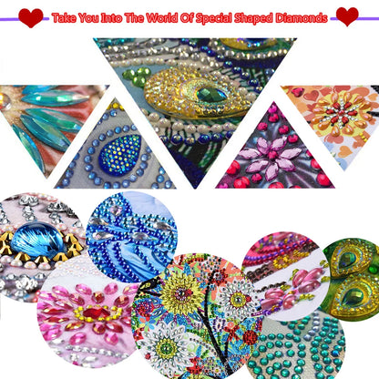 1pc/Set DIY Butterfly Diamond Art Hanging Storage Bags Canvas Crystal Rhinestone Cats Diamond Painting Storage Bags for Hanging