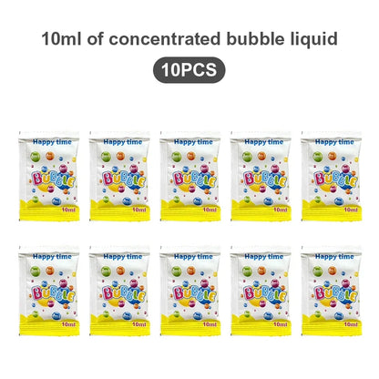 Handheld outdoor bubble machine electric with light bubble toy bubble launcher holiday  gift without battery bubble water
