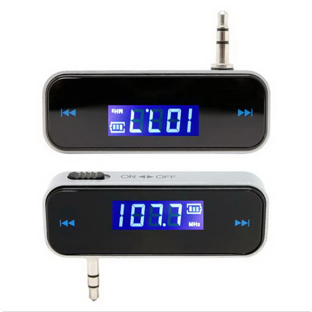 Mini 3.5mm FM Transmitter Wireless LCD Display FM Transmitter Modulator Wireless In-car Music Audio For Mobile Phones Car Kit