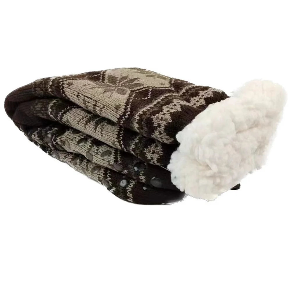 Winter Socks Mens Fluffy Warm Short Plus Velvet Soft Thermal Non Slip Floor Fuzzy Sock Male Thickened Gifts 2023 New In