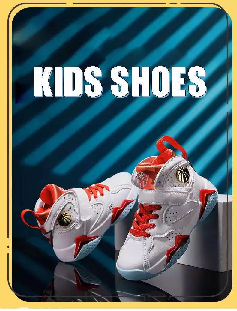 2025 Children's Basketball Shoes for Boys Non-slip Breathable Comfortable Sport Shoes Boys Outdoor Training Basketball Sneakers