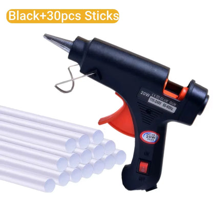 20W Mini Hot Melt Glue Gun EU Electric DIY Industrial Household Repair Tool with Thermo Heat Temperature
