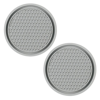 2Pcs Car Bling Rhinestone Cup Holder Drink Pad Interior Decoration Anti-slip Mat Round Durable Coaster Heat Resi Car Accessories