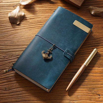 Fromthenon Leather TN Travel Notebook Handbook Diary First Layer Cowhide Diary Handbook Notes Handmade Loose-leaf Notebook