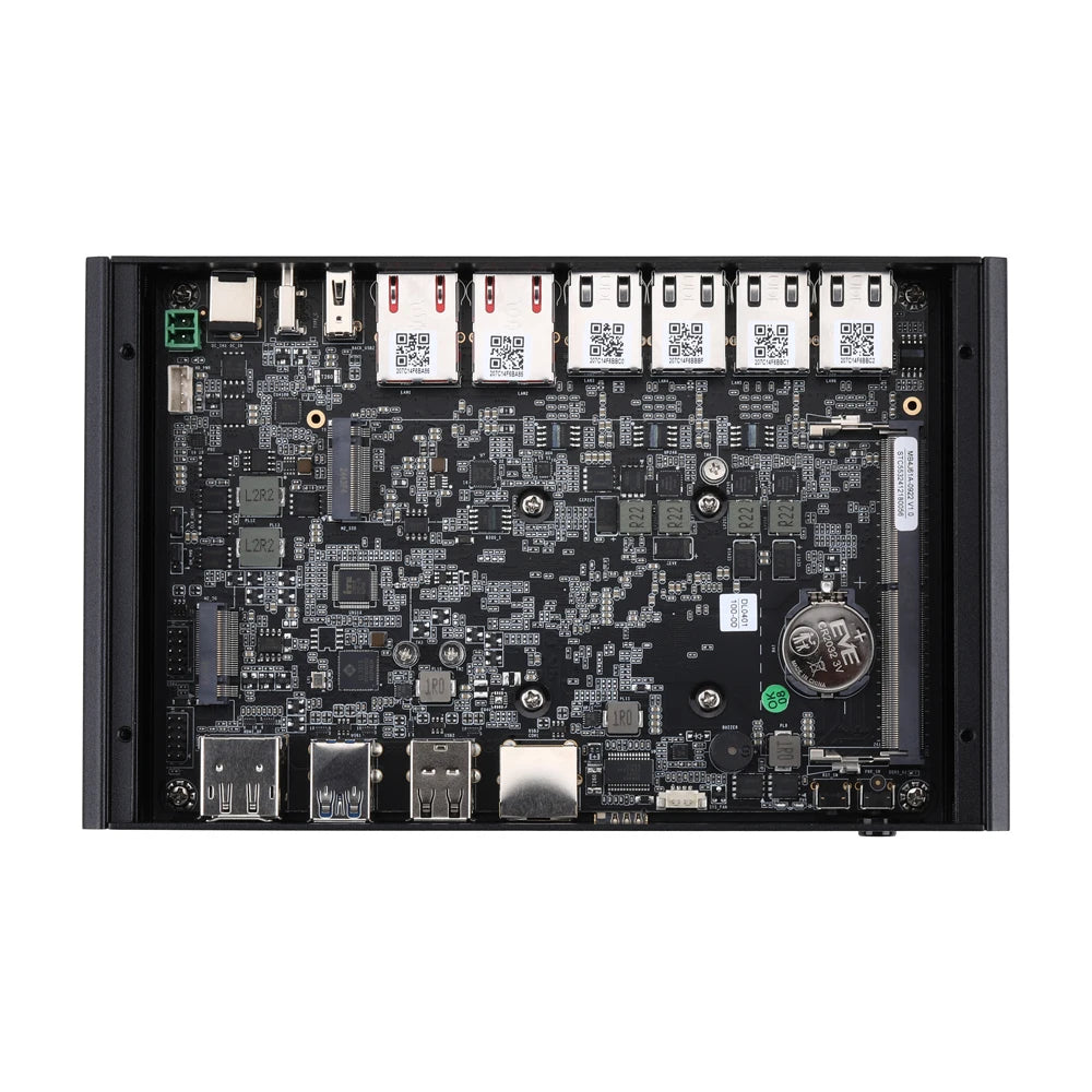 Qotom Mini PC Intel N100/ N305/ N355, 2x 10G Marvell AQC113 & 4x Intel I226V 2.5G LAN, DDR5 Router Appliance for OpenWrt/ Linux