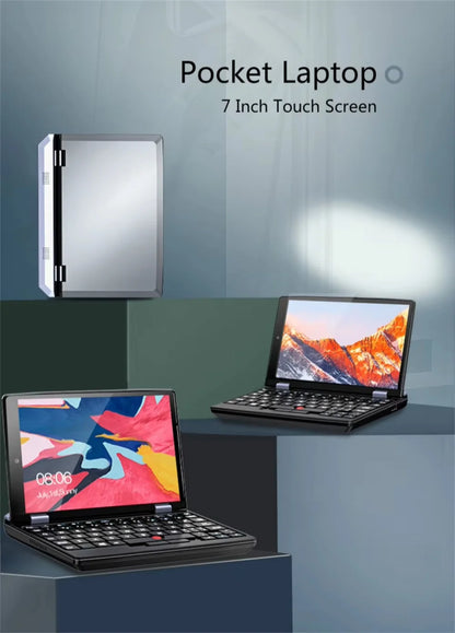 7 inch Pocket Laptop N95 Notebook Touch Screen Portable Netbook Win 11 Pro 8GB 16GB+1TB Mini PC Micro Computer Bluetooth 4.2