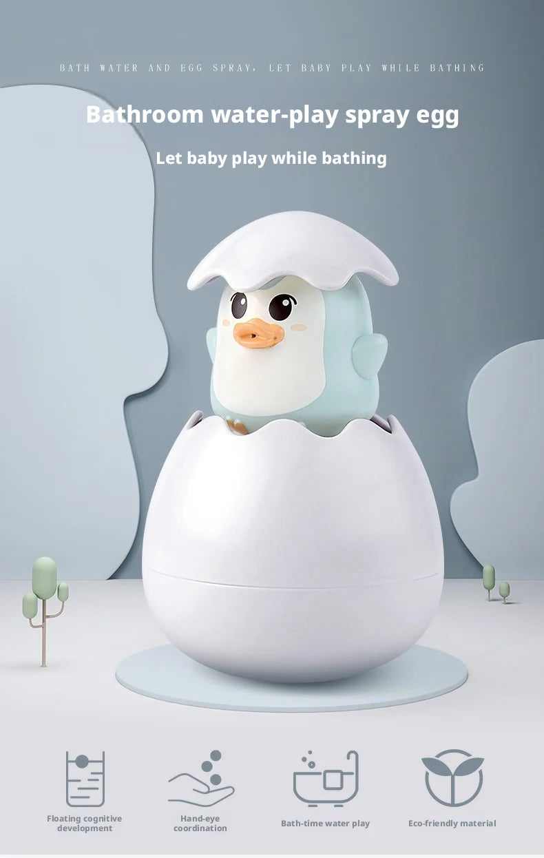 Baby Bathing Toy Kids Cute Duck Penguin Dinosaur Egg Water Spray Sprinkler Bathroom Sprinkling Shower Swimming Water Toys Gifts