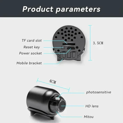 Mini 1080p HD Smart Camera Wireless Surveillance Security Video Cam Night Vision Motion Detect Camcorder Cam Monitor Smart Home