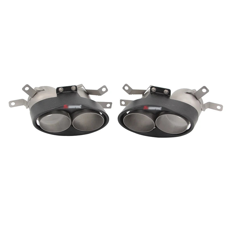 2 Teile/Los Kohle Faser Auspuffspitze für Audi A3 A4 A5 A6 A7 RS3 RS4 RS5 RS6 RS7 Schall Dämpfer Spitze Endrohr Auspuff Anlage