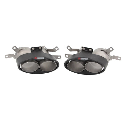 2 Teile/Los Kohle Faser Auspuffspitze für Audi A3 A4 A5 A6 A7 RS3 RS4 RS5 RS6 RS7 Schall Dämpfer Spitze Endrohr Auspuff Anlage