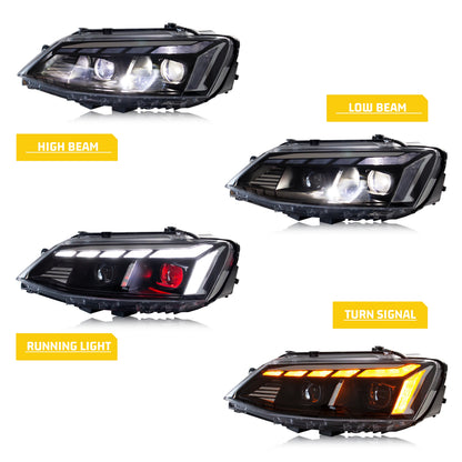 LED Headlights For VW Volkswagen Jetta 2011-2018 MK6 Start-up Animation Sequential Turn Signal Front Lamps Assembly