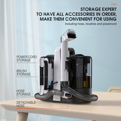 600W Portable Carpet Cleaner 15KPa Strong Suction Spot Cleaner Spray Vacuum Machine for Sofa Upholstery Car Pet Stains