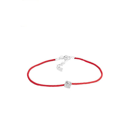 La Monada Red Thread For Hand Women's 925 Sterling Silver Bracelets Square Zircon Red String Rope Jewelry Bracelets For Women