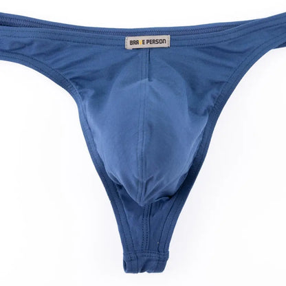 BRAVE PERSON Men Underwear Thongs Sexy Low Rise Solid Briefs T-back Modal Breathable Underpants G Strings Male Panties Thongs