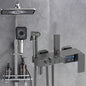 Gold Piano Digital Display Bathroom Shower Set Brass Bathroom Faucet Accessories Thermostatic Digital Bathroom Shower System