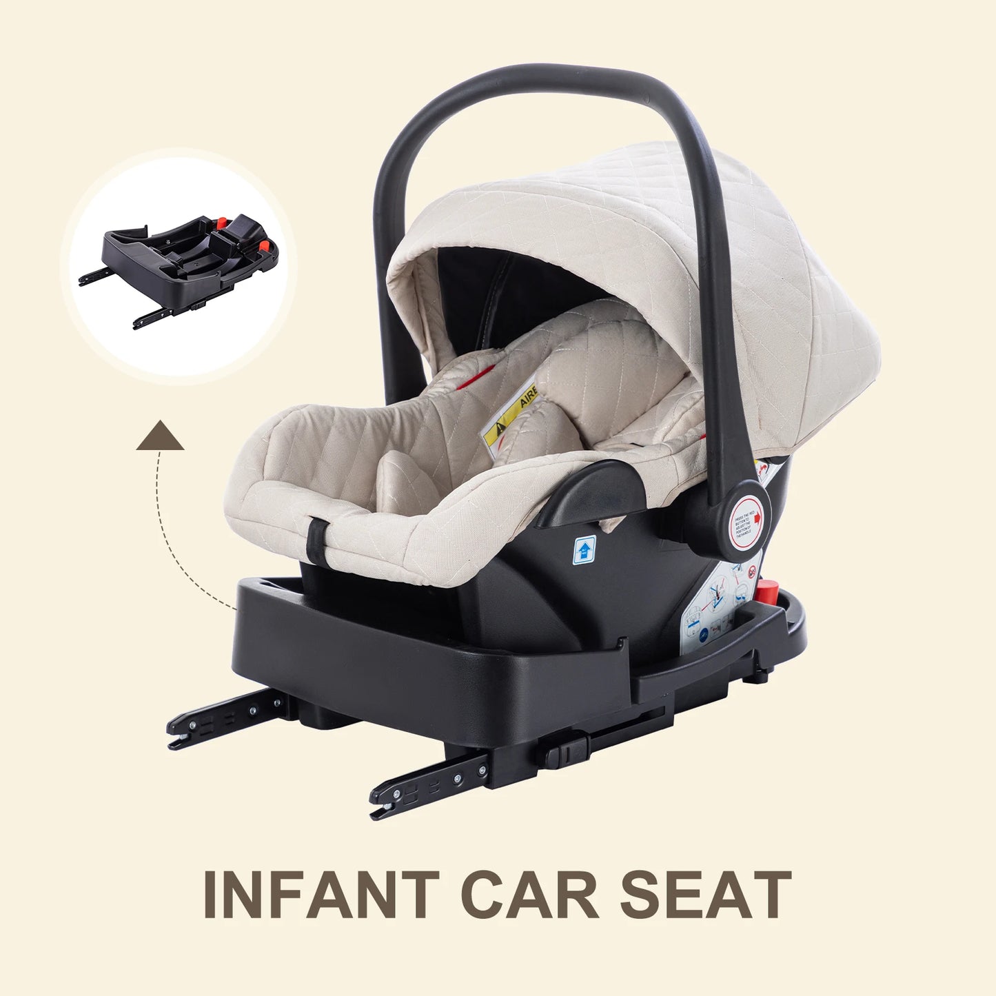Luxury Baby Stroller 3 in1 Portable Baby Carriage Folding Prams High Landscape Car for Newborn Baby Adjustable Handle travel