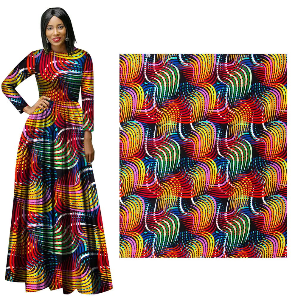 Veritablewax Africa Ankara Prints Batik Wax Fabric DIY Textile Nigeria African Polyester Fabric Dress Sewing Tissu Craft 6 yards