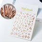 1pc 3D Hibiscus Flowers Nail Sticker White Black Flower Petals Adhesive Decals Pink Golden Floral Slider For Nail Art Decoration