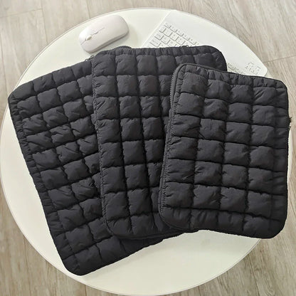 Puffy Laptop Bag Sleeve 11/13/14/15/15.6 Inch Quilted Case Laptop Cover For MacBook Air Pro/iPad/Lenovo/Hp Puffer Notebook pouch