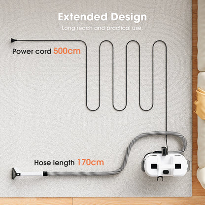 Powerful Carpet Cleaner 13.5 KPa Lubluelu V6 with 1.75L Dual Tanks, 5M Cord 1.7M Hose - Deep Clean Sofa Mattress Car Seat Pet Stains