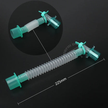 Catheter Mount Extension Tube Double Swivel Elbow Use Anesthesia Breathing Circuit with Gas Sampling Port
