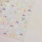 Colorful Balloon Cute Puppy Flower Cherry Bowknot Love Happy Dog Animal Self Adhesive Nail Art Sticker Decoration Manicure Decal