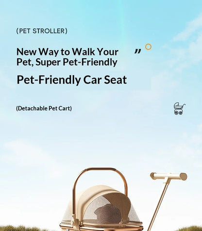 2026 New One Click Foldable Pet Stroller Portable Separable Light Weight Universal Outdoor Travel for Cats and Dogs Pet Stroller