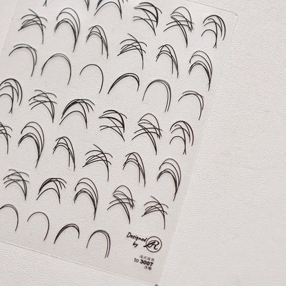 5D Pink White Black Bowknot Ribbon Pearl Sweet Bow Nail Sticker Adhesive Nail Art Decoration Parts Stickers Manicure Decals
