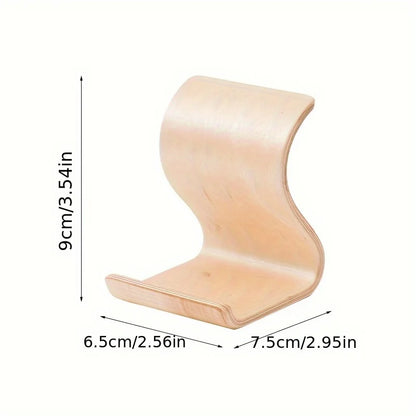[New Wooden Phone Stand] New Wooden Portable Desktop Phone Stand | Creative Lazy Holder for iPad Tablet, Universal Mobile Stand