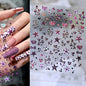 5D Pink Leopard Print Nail Art Stickers 8x10cm Pink/Black/Brown Leopard Nail Decal DIY Manicure Adhesived Leopard Slider