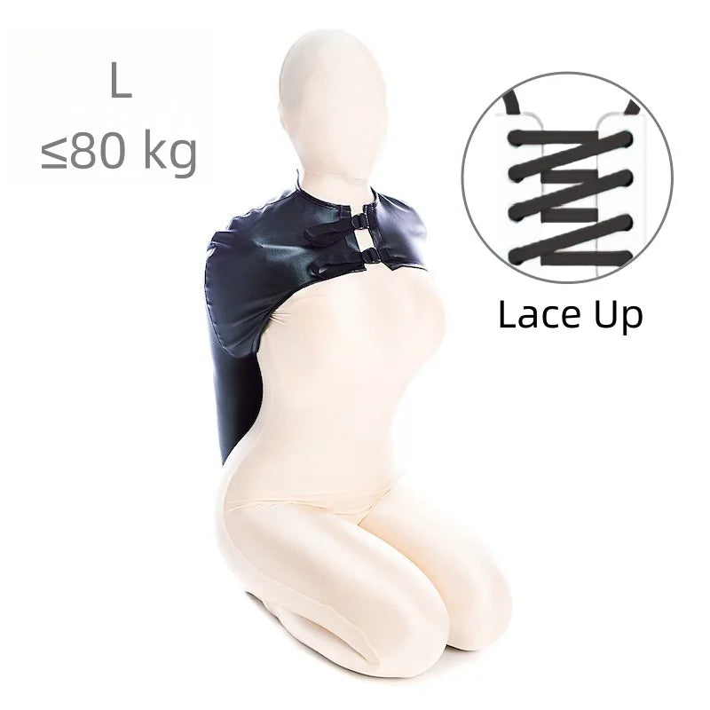 Sexy Charm Adult Rave Lingerie with Fetish Dog Hood Chest Harness Single Glove Arm Binder for Couple BDSM Body Bondage Clothing