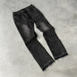 Y2K Vintage Slim Fit Jeans Trendy Washed Men Women Harajuku Hip Hop Straight Leg Pants Gothic Fringed Casual Micro Flared Pants