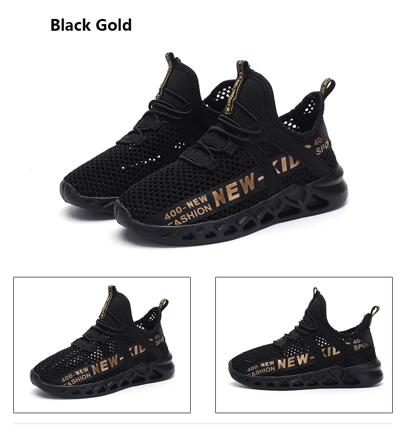 Single Net Children's Running Sneakers Breathable Lightweight Soft Non-slip Leisure Comfortable Walking Boys Girls Casual Shoes