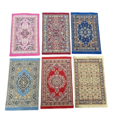 Turkish Style Miniature Weaving Rug Playing House Floor Coverings Dollhouse Carpet  1:12 Scale Doll Accessories