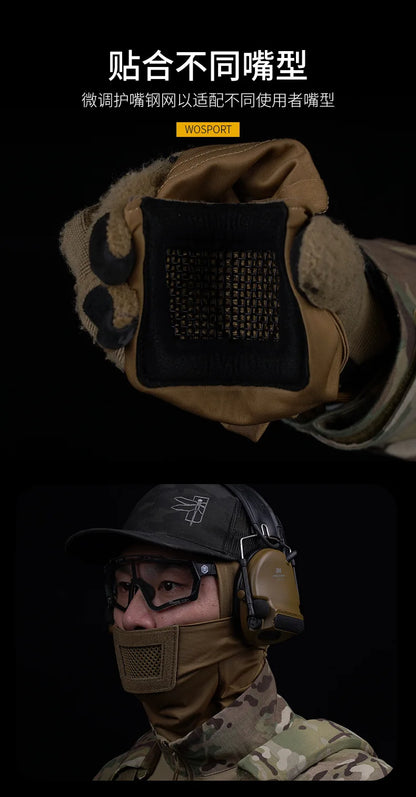 Airsoft Mask for Men Tactical Mask Headgear Full Face Protection Knight Headwear for Paintball Hunting Sport