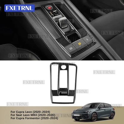 For Cupra Formentor 2020 2021 2022 2023 2024 2025 2026 Seat Leon MK4 Cupra Leon Carbon Fiber Style Automatic Car Gear ABS Trim